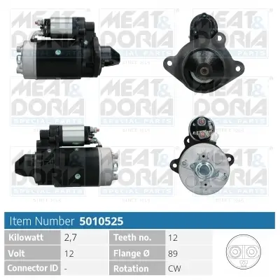Starter 12 V 2,7 kW MEAT & DORIA 5010525