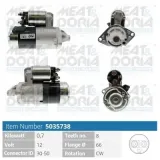 Starter 12 V 0,7 kW MEAT & DORIA 5035738