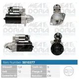 Starter 12 V 1,4 kW MEAT & DORIA 5010377
