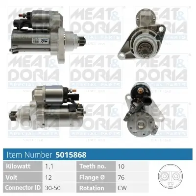 Starter 12 V 1,1 kW MEAT & DORIA 5015868
