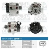 Generator 14 V MEAT & DORIA 5540811
