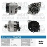 Generator 14 V MEAT & DORIA 5540793