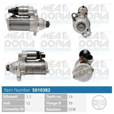 Starter 12 V 1,1 kW MEAT & DORIA 5010382