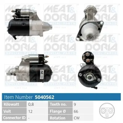 Starter 12 V 0,8 kW MEAT & DORIA 5040562