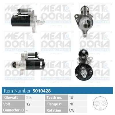 Starter 12 V 2,5 kW MEAT & DORIA 5010428