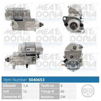 Starter 12 V 1,4 kW MEAT & DORIA 5040653