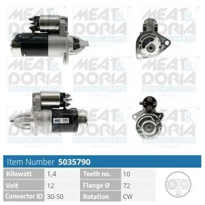 Starter 12 V 1,4 kW MEAT & DORIA 5035790