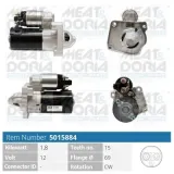 Starter 12 V 1,8 kW MEAT & DORIA 5015884