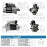 Starter 12 V 0,8 kW MEAT & DORIA 5040567