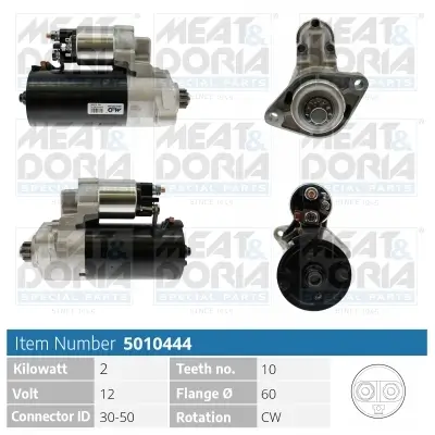 Starter 12 V 2 kW MEAT & DORIA 5010444