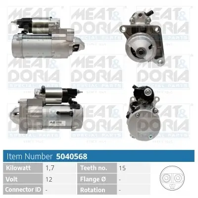 Starter 12 V 1,7 kW MEAT & DORIA 5040568