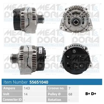 Generator 14 V MEAT & DORIA 55651040 Bild Generator 14 V MEAT & DORIA 55651040