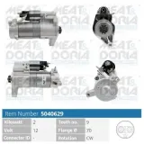 Starter 12 V 2 kW MEAT & DORIA 5040629