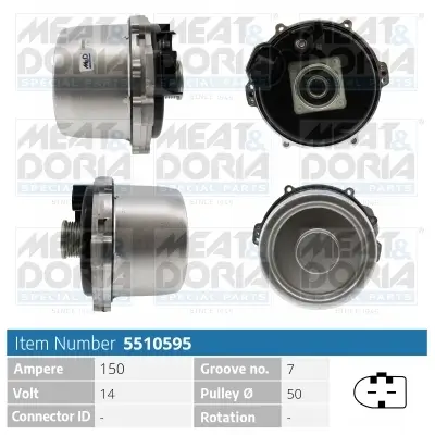 Generator 14 V MEAT & DORIA 5510595