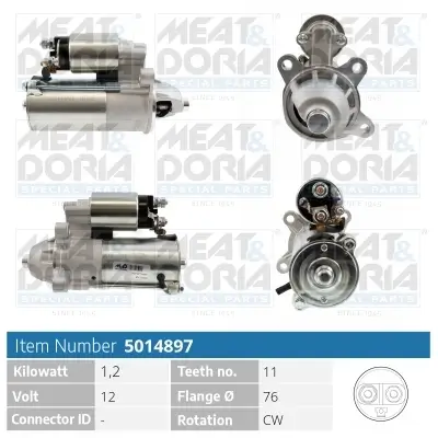 Starter 12 V 1,2 kW MEAT & DORIA 5014897