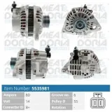 Generator 14 V MEAT & DORIA 5535981