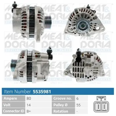 Generator 14 V MEAT & DORIA 5535981 Bild Generator 14 V MEAT & DORIA 5535981