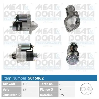 Starter 12 V 1,2 kW MEAT & DORIA 5015862