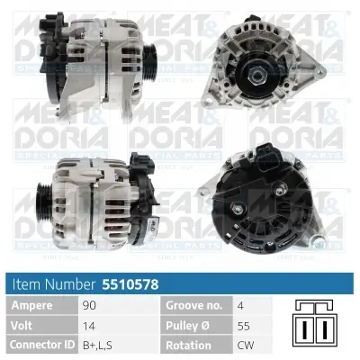 Generator 14 V MEAT & DORIA 5510578