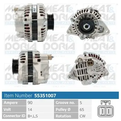 Generator 14 V MEAT & DORIA 55351007 Bild Generator 14 V MEAT & DORIA 55351007