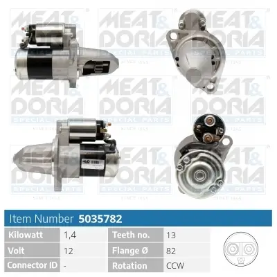 Starter 12 V 1,4 kW MEAT & DORIA 5035782