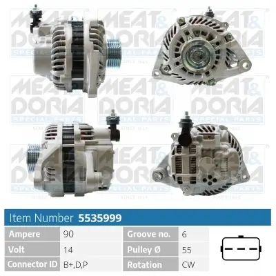 Generator 14 V MEAT & DORIA 5535999
