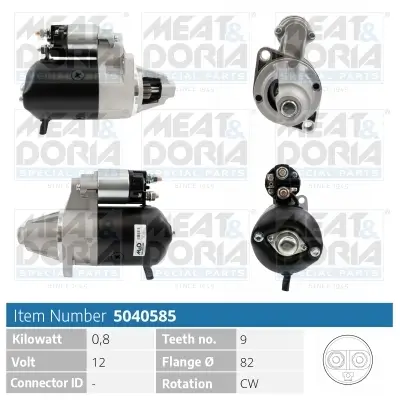 Starter 12 V 0,8 kW MEAT & DORIA 5040585