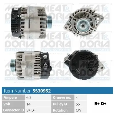 Generator 14 V MEAT & DORIA 5530952