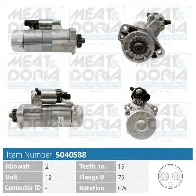 Starter 12 V 2 kW MEAT & DORIA 5040588