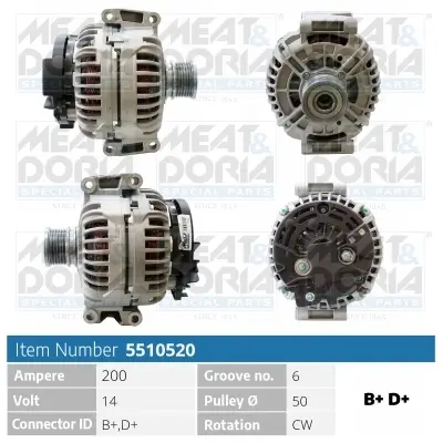 Generator 14 V MEAT & DORIA 5510520