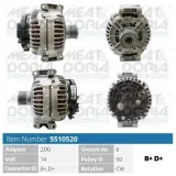 Generator 14 V MEAT & DORIA 5510520