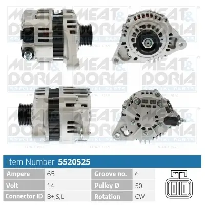 Generator 14 V MEAT & DORIA 5520525