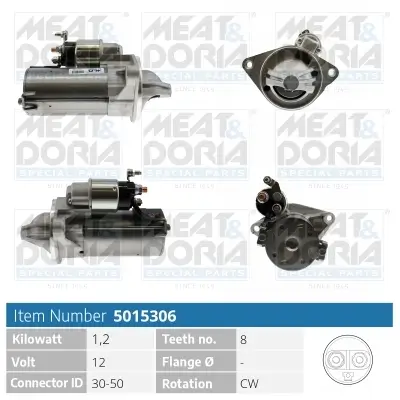 Starter 12 V 1,2 kW MEAT & DORIA 5015306
