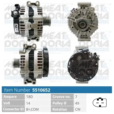 Generator 14 V MEAT & DORIA 5510652 Bild Generator 14 V MEAT & DORIA 5510652