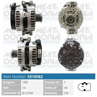 Generator 14 V MEAT & DORIA 5510582 Bild Generator 14 V MEAT & DORIA 5510582