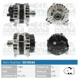 Generator 14 V MEAT & DORIA 5510544