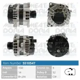 Generator 14 V MEAT & DORIA 5510547