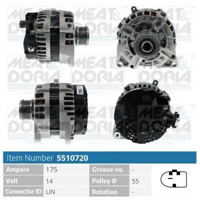 Generator 14 V MEAT & DORIA 5510720