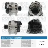Generator 14 V MEAT & DORIA 55151101
