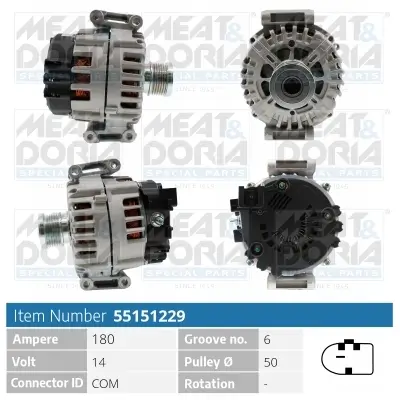 Generator 14 V MEAT & DORIA 55151229