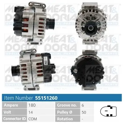 Generator 14 V MEAT & DORIA 55151260
