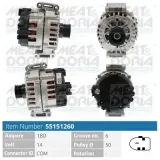 Generator 14 V MEAT & DORIA 55151260