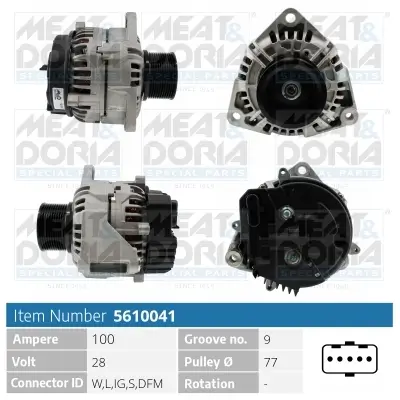 Generator 28 V MEAT & DORIA 5610041