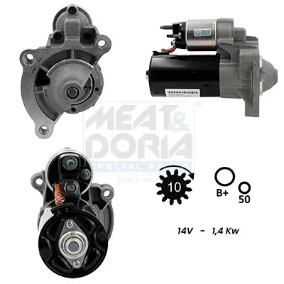 Starter 12 V 1,7 kW MEAT & DORIA 5010040G