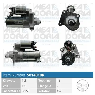 Starter 12 V 1,2 kW MEAT & DORIA 5014010R