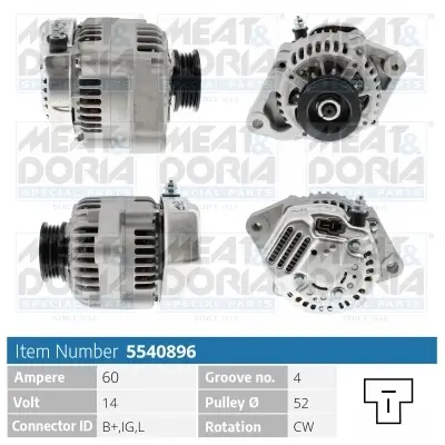 Generator 14 V MEAT & DORIA 5540896 Bild Generator 14 V MEAT & DORIA 5540896
