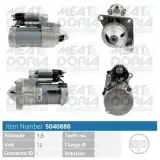 Starter 12 V 1,6 kW MEAT & DORIA 5040888
