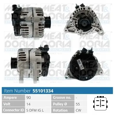 Generator 14 V MEAT & DORIA 55101334