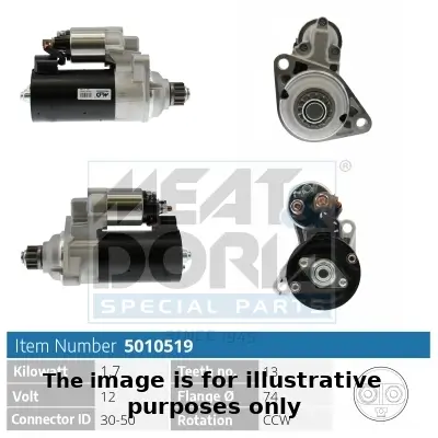 Starter 12 V 1,7 kW MEAT & DORIA 5010519G