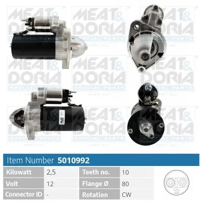 Starter 12 V 2,5 kW MEAT & DORIA 5010992